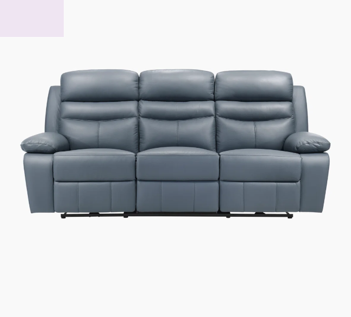 Kaniel 86.5'' Transitional Power Double Reclining Sofa - Power Reclining Sofa with Top Grain Leather Upholstery, Dual Power Reclining, Integrated USB Ports and Metal-Reinforced Frame