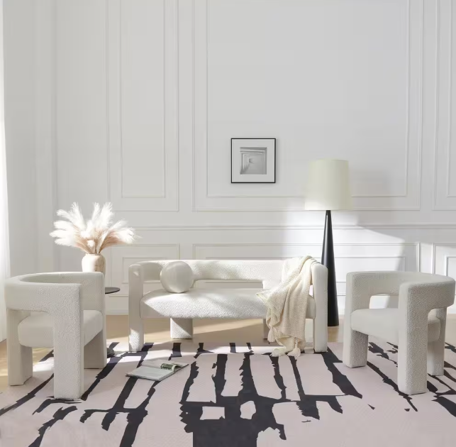 Brycie 66'' Wide Boucle Upholstered Bedroom Room Bench with Toss Pillow