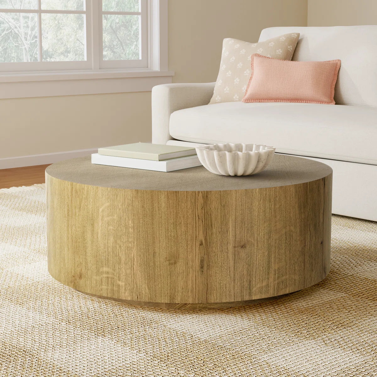 Taryn 42" Drum Coffee Table