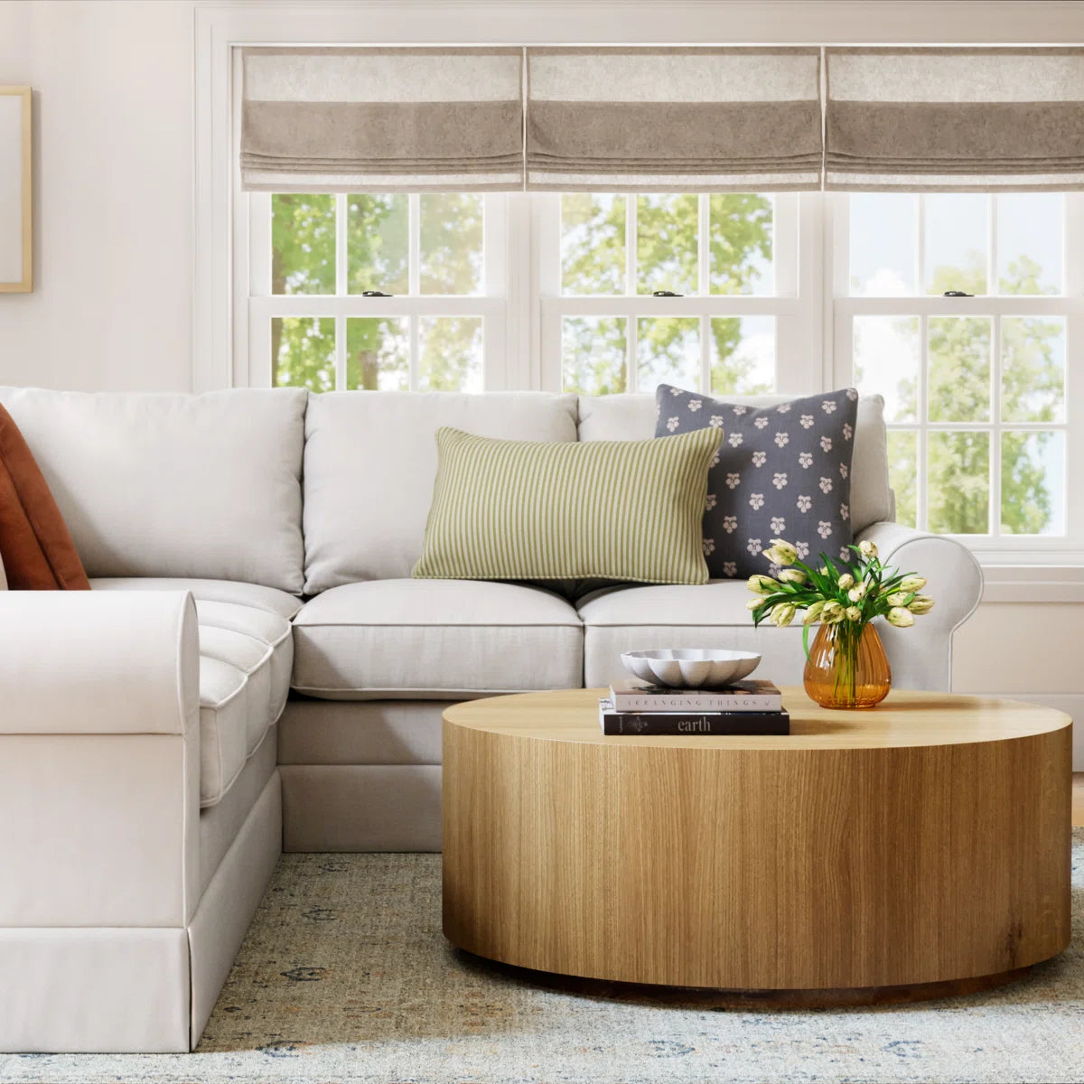 Taryn 42" Drum Coffee Table