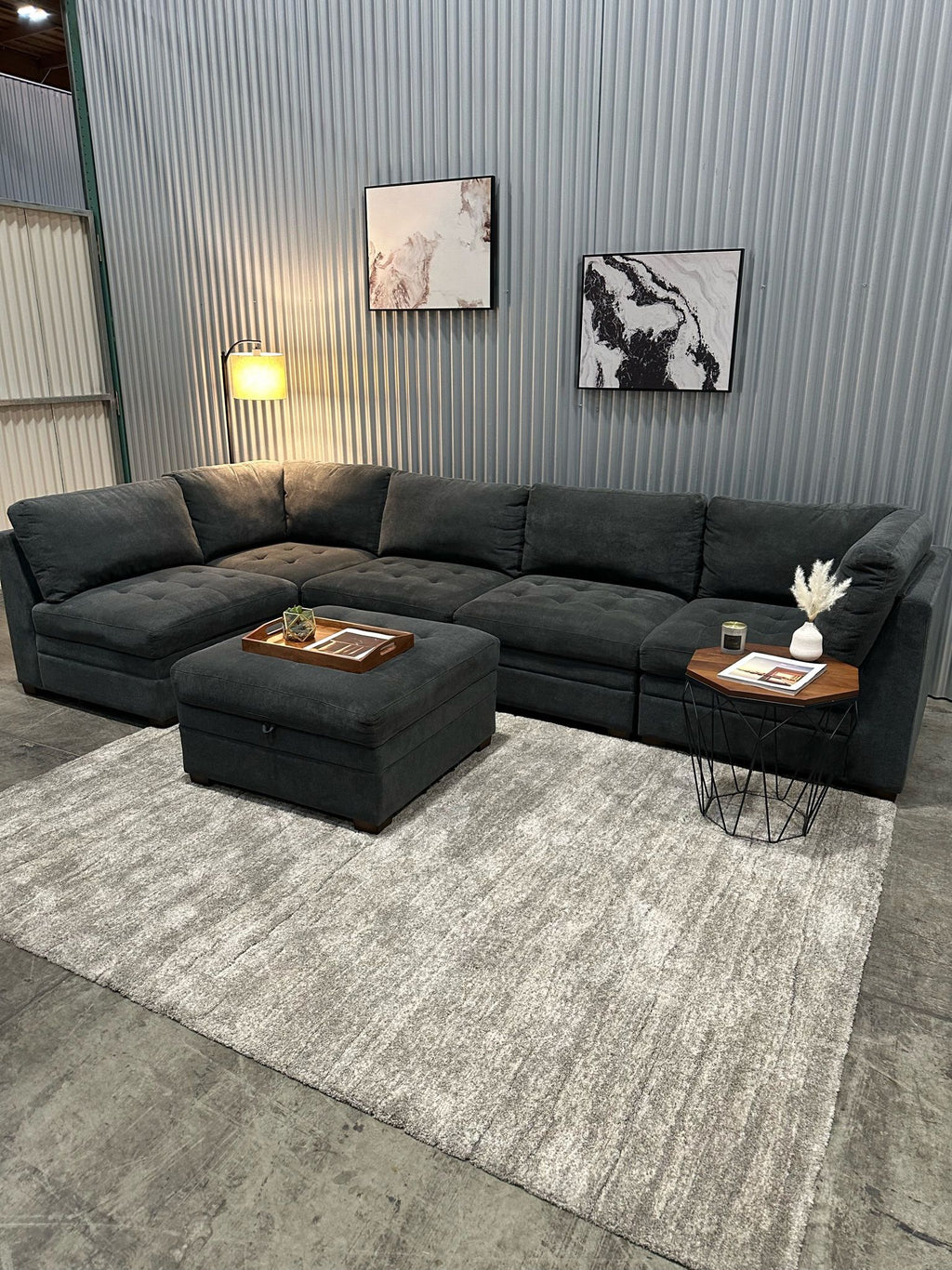 Dark Gray Thomasville Tisdale Sectional - DELIVERY AVAILABLE