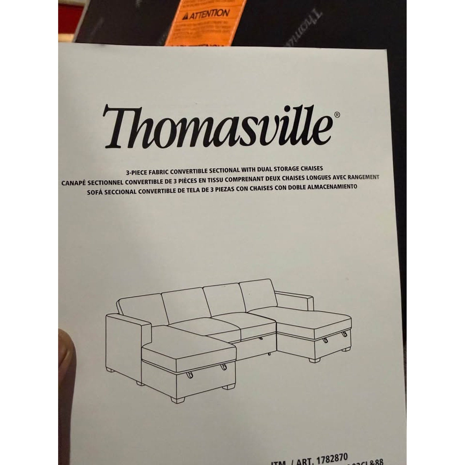 Thomasville Corvalis Convertible Sectional with Double Storage Chaise Free Delivery 🚚