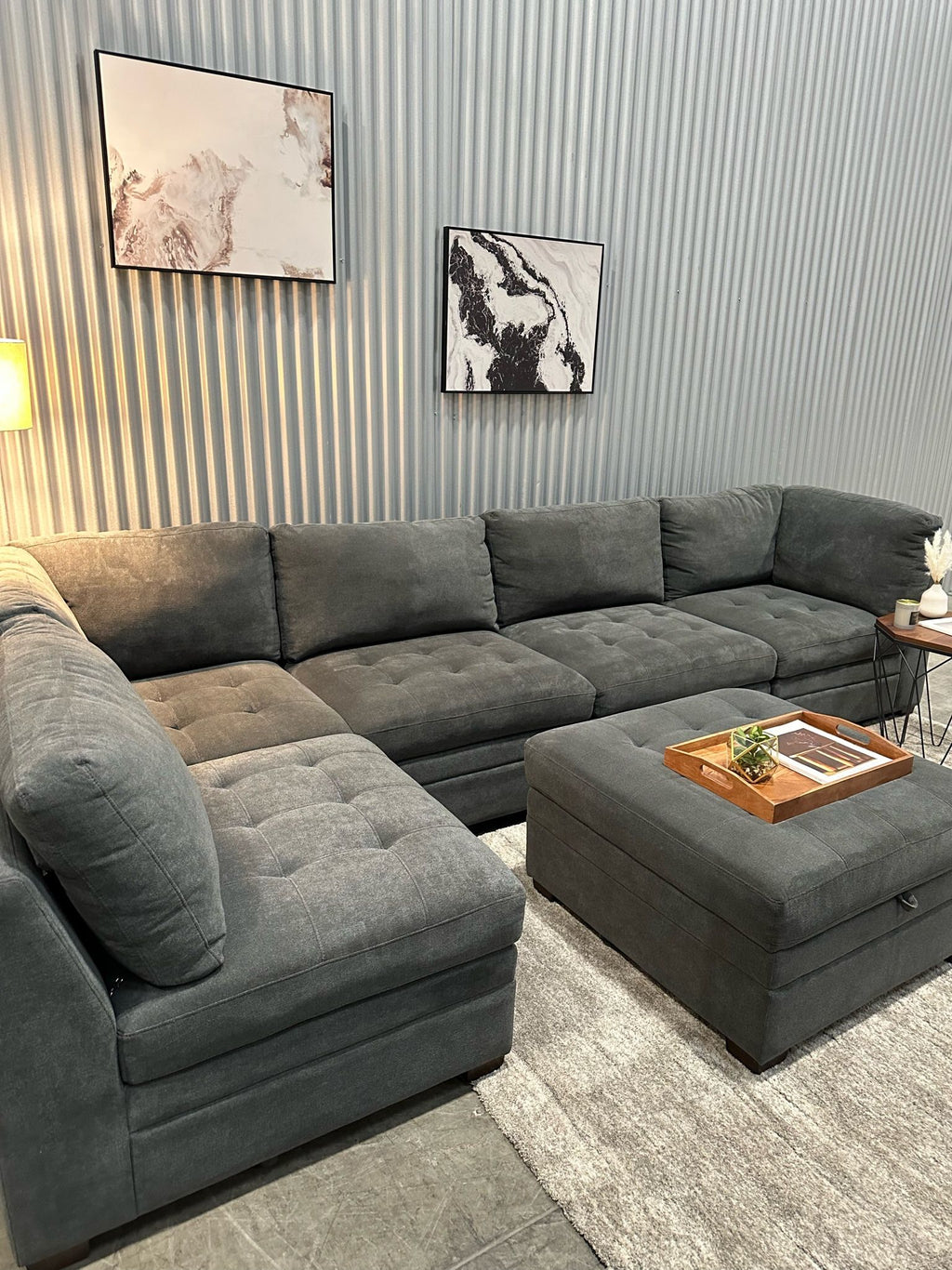Dark Gray Thomasville Tisdale Sectional - DELIVERY AVAILABLE