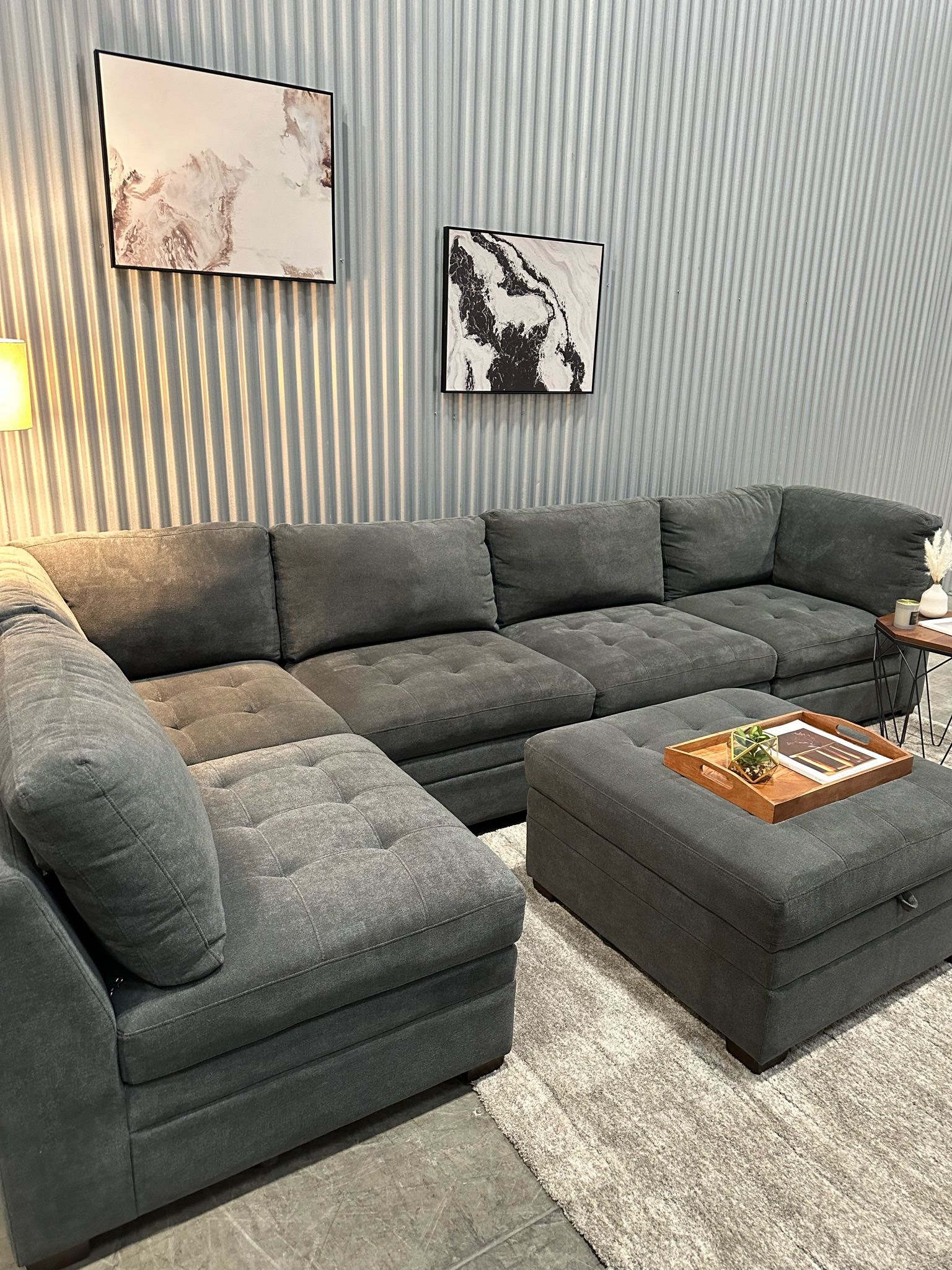 Dark Gray Thomasville Tisdale Sectional - DELIVERY AVAILABLE