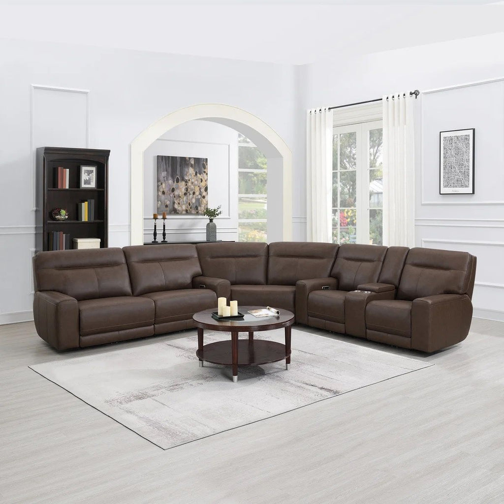 Atlas 3-piece Leather Power Reclining Sectional with Power Headrests 💥🏷OUTLET | COSTCO