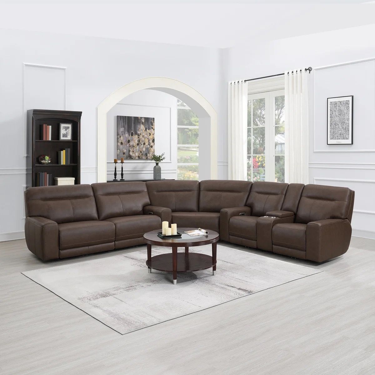 Atlas 3-piece Leather Power Reclining Sectional with Power Headrests 💥🏷OUTLET | COSTCO