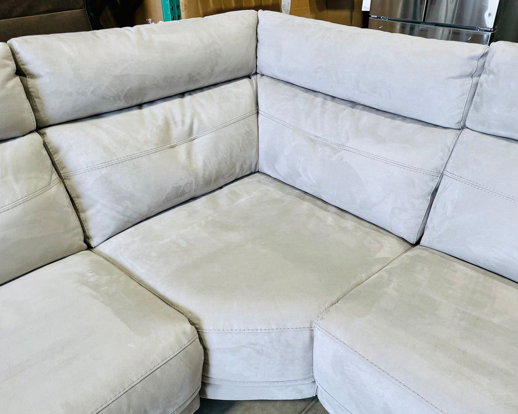 WAREHOUSE CLEARANCE | Trower 5-piece Fabric Power Reclining Sectional with Power Headrests, Gray