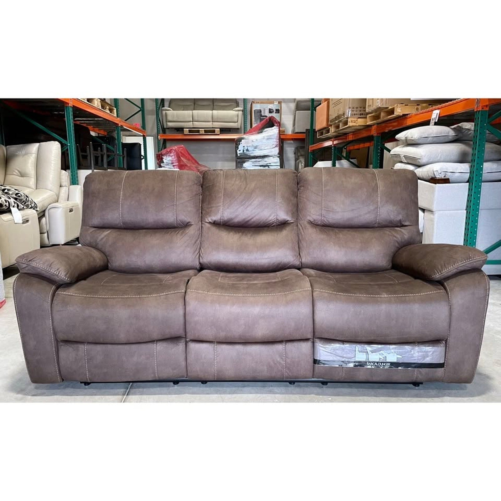 Barcalounger Henley Fabric Manual Reclining Sofa, Brown Free Delivery 🚚🚚