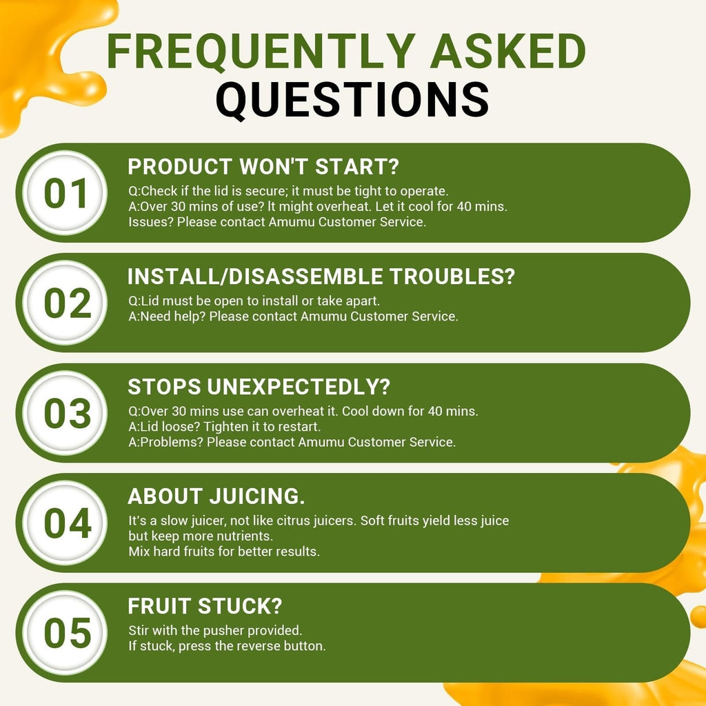 Juicer Machine, AMZCHEF 5.3-Inch Self-Feeding Masticating Juicer Fit Whole Fruit