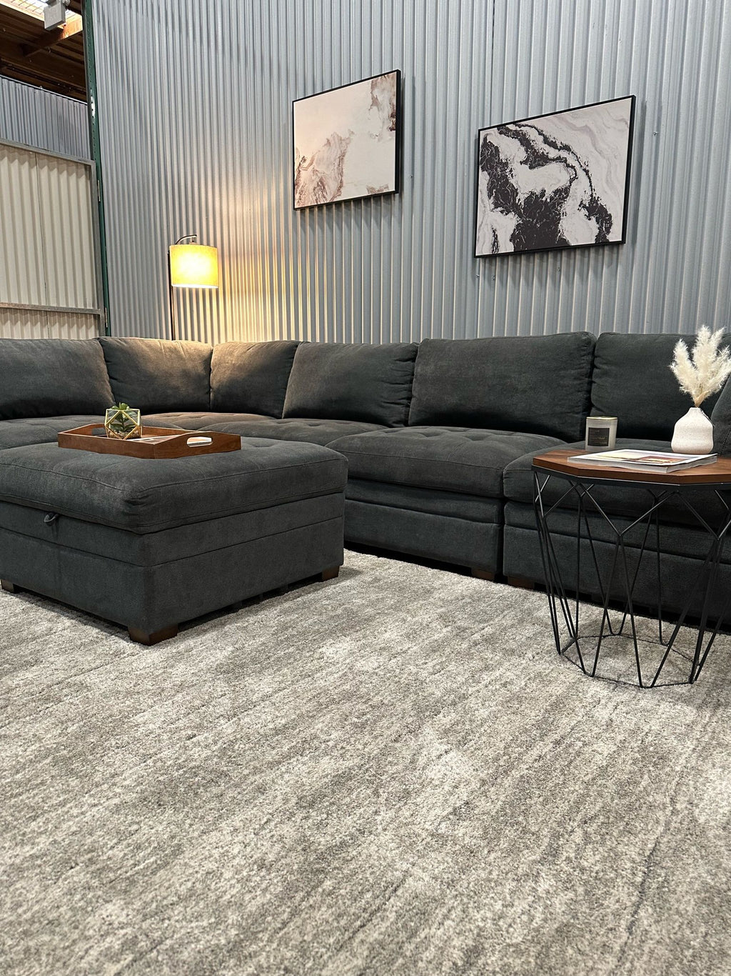 Dark Gray Thomasville Tisdale Sectional - DELIVERY AVAILABLE