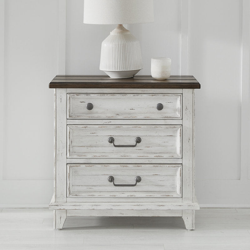 Chalita 3 Drawer Nightstand w/ Charging Station