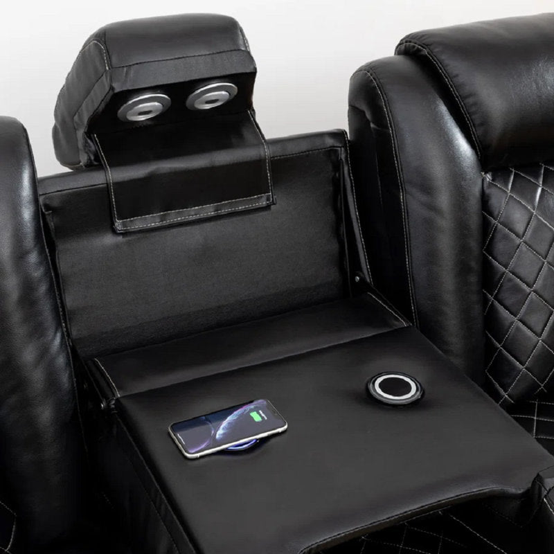 Ajaipal 3 Piece Power Reclining Breathing Faux Leather with LED and Reading Light Living Room Set (Set of 3)