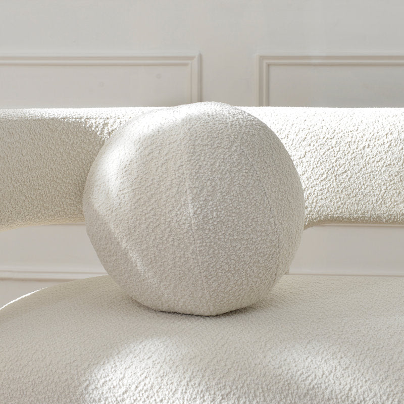 Brycie 66'' Wide Boucle Upholstered Bedroom Room Bench with Toss Pillow