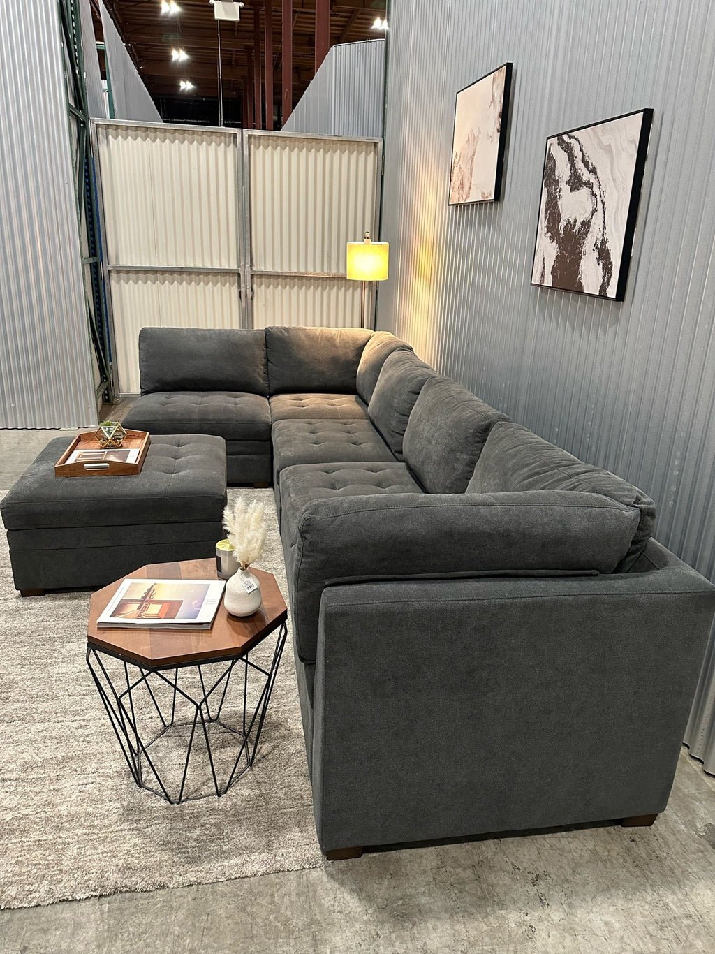 Dark Gray Thomasville Tisdale Sectional - DELIVERY AVAILABLE
