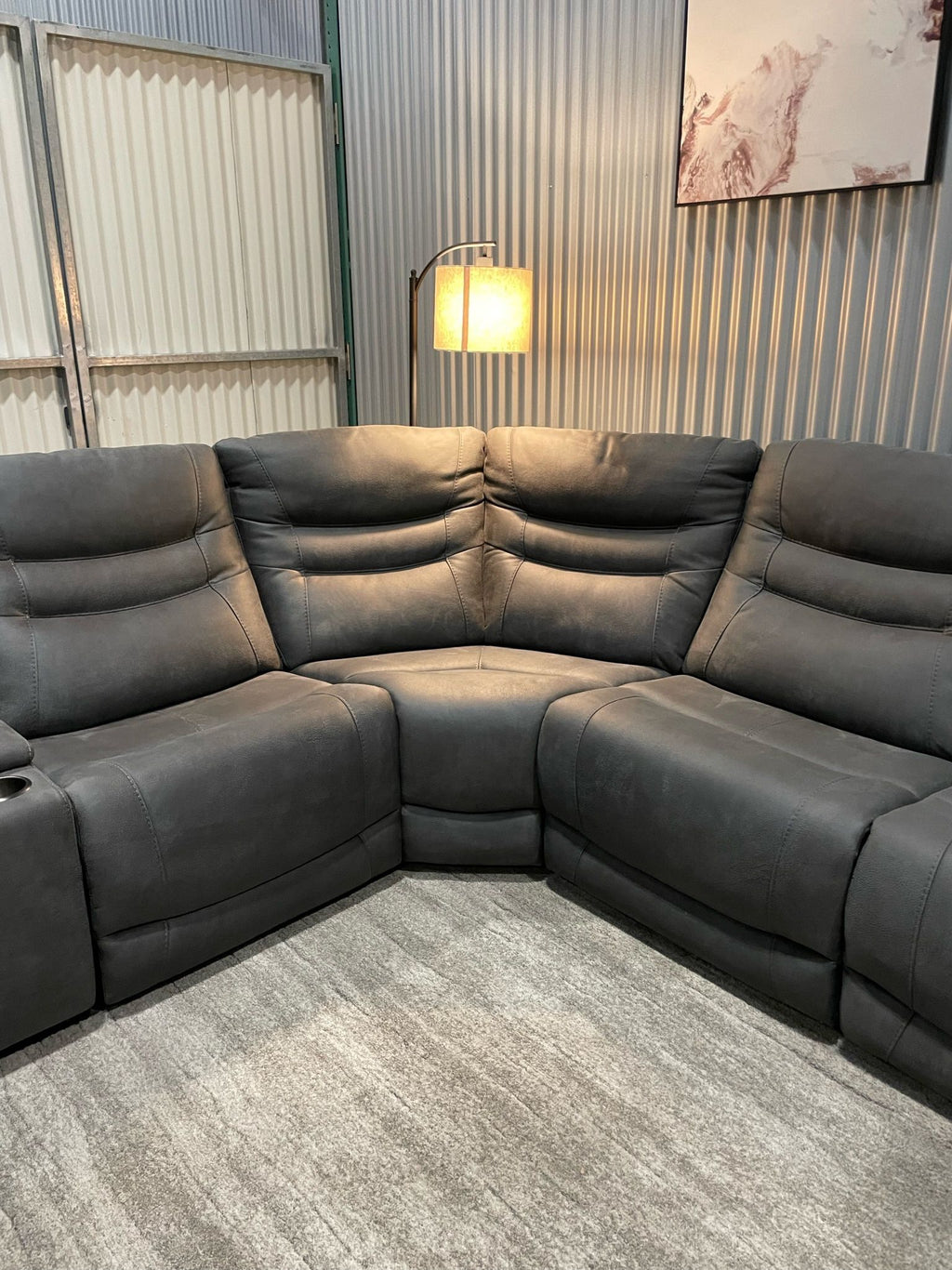 Kelsee Fabric Power Reclining Sectional - Delivery Available