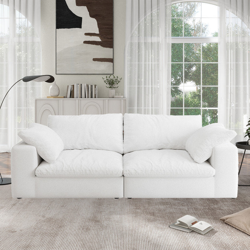 80" Down-Filled Modular Sectional Sofa for Living Room