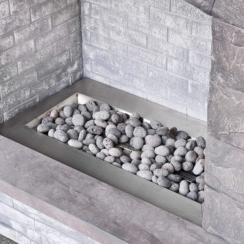 67 Inches European Ledge Outdoor Propane Fireplace