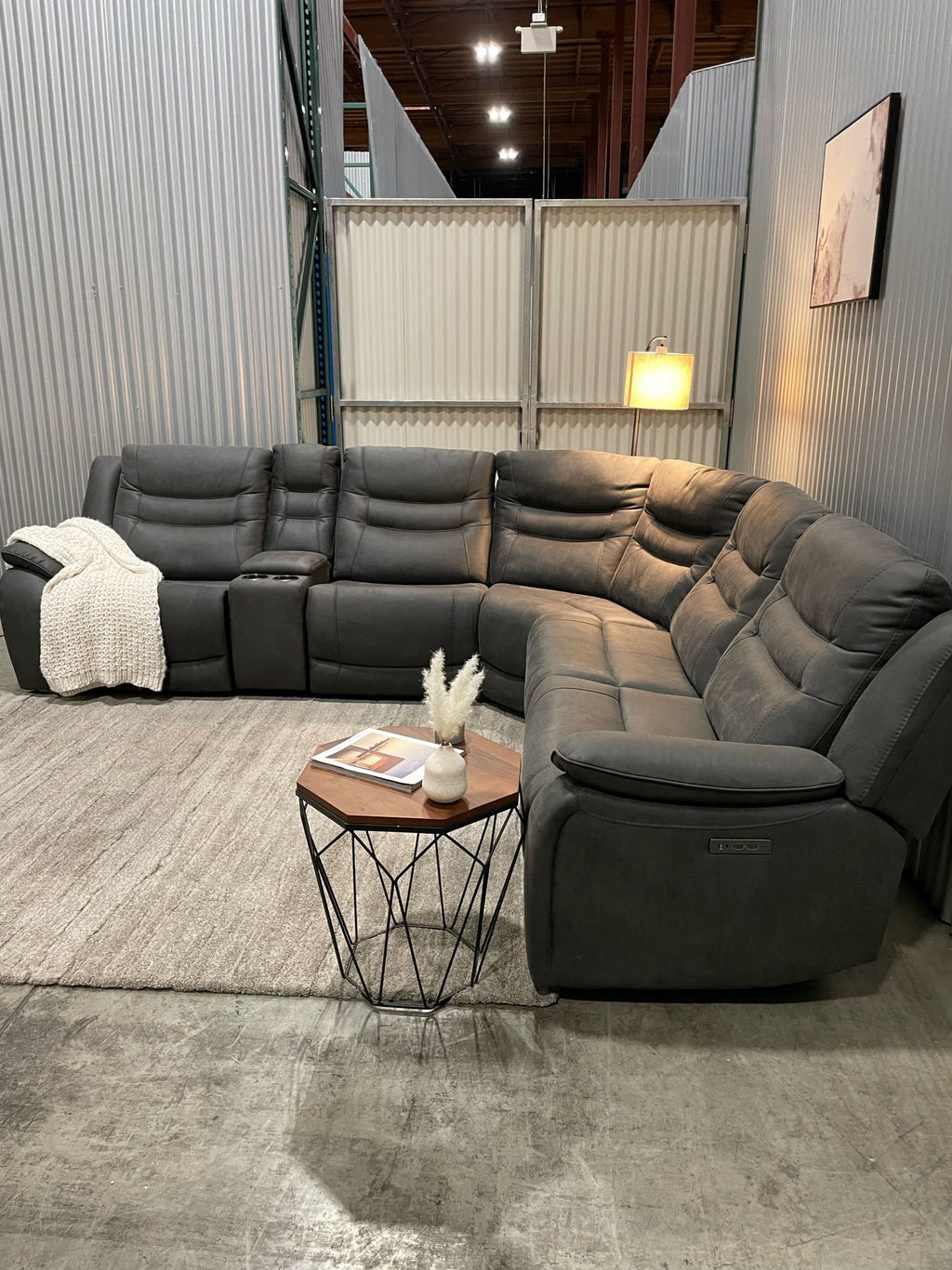 Kelsee Fabric Power Reclining Sectional - Delivery Available