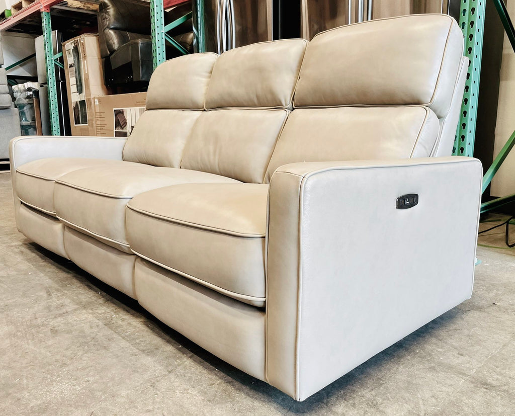 Jackston Leather Power Reclining Sofa with Power Headrest, Tan