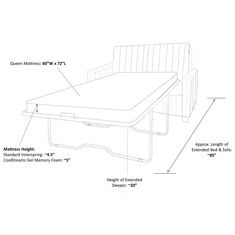 Aadhya 79" Rolled Arm Sleeper Sofa with Reversible Cushions