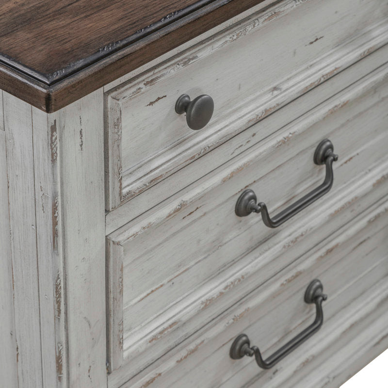 Chalita 3 Drawer Nightstand w/ Charging Station