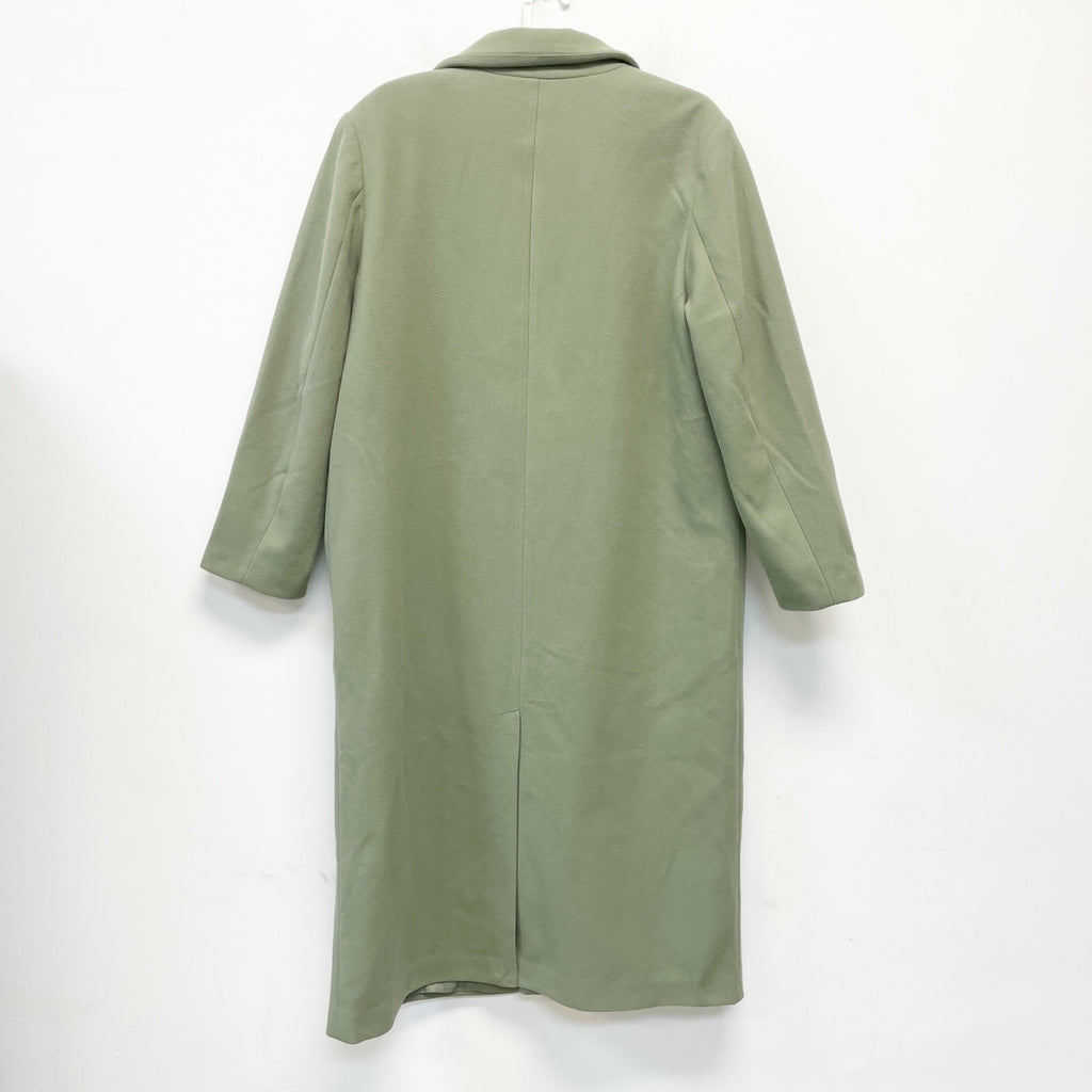 A New Day Women's Faux Wool Topcoat Olive Green Size XL