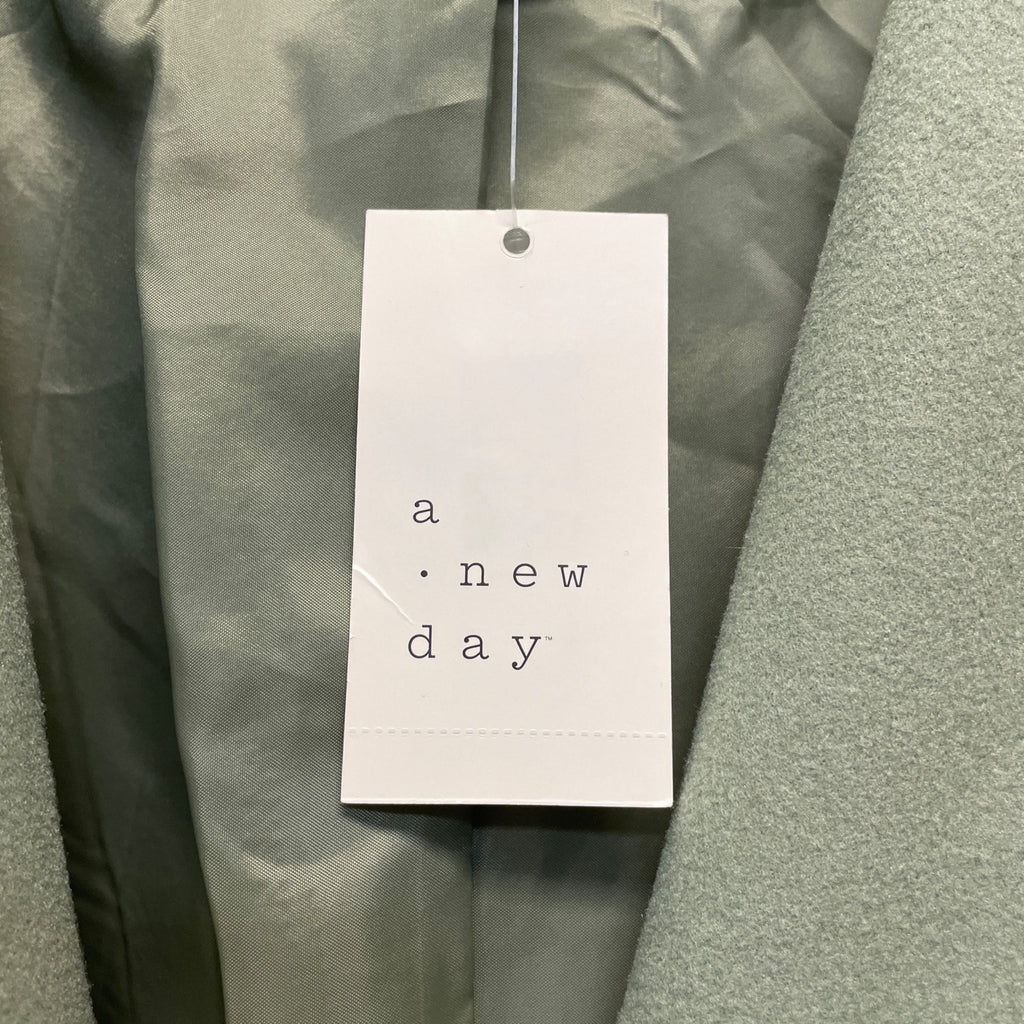 A New Day Women's Faux Wool Topcoat Olive Green Size XL