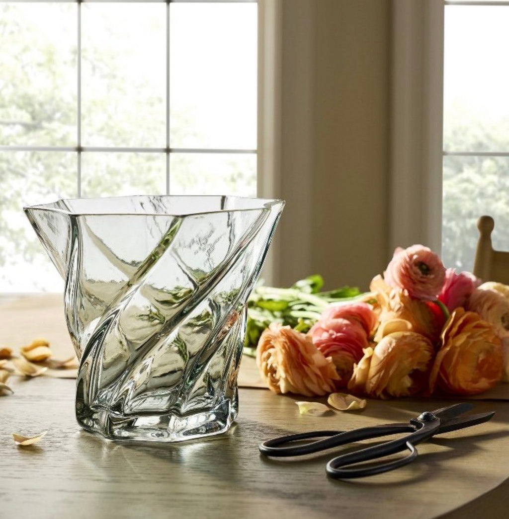 Wide-Rim Swirl Glass Vase from Threshold designed with Studio McGee