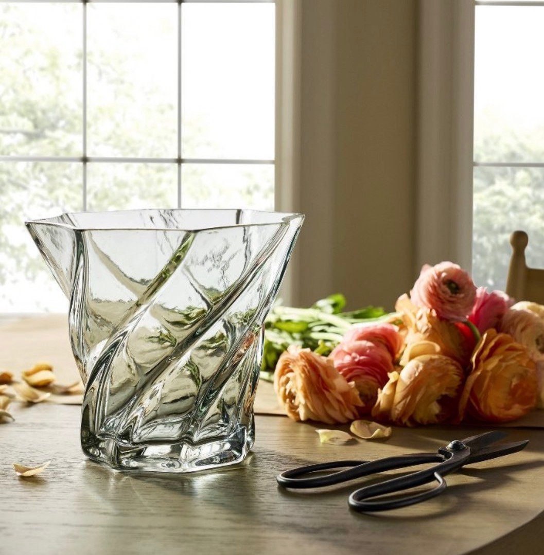 Wide-Rim Swirl Glass Vase from Threshold designed with Studio McGee