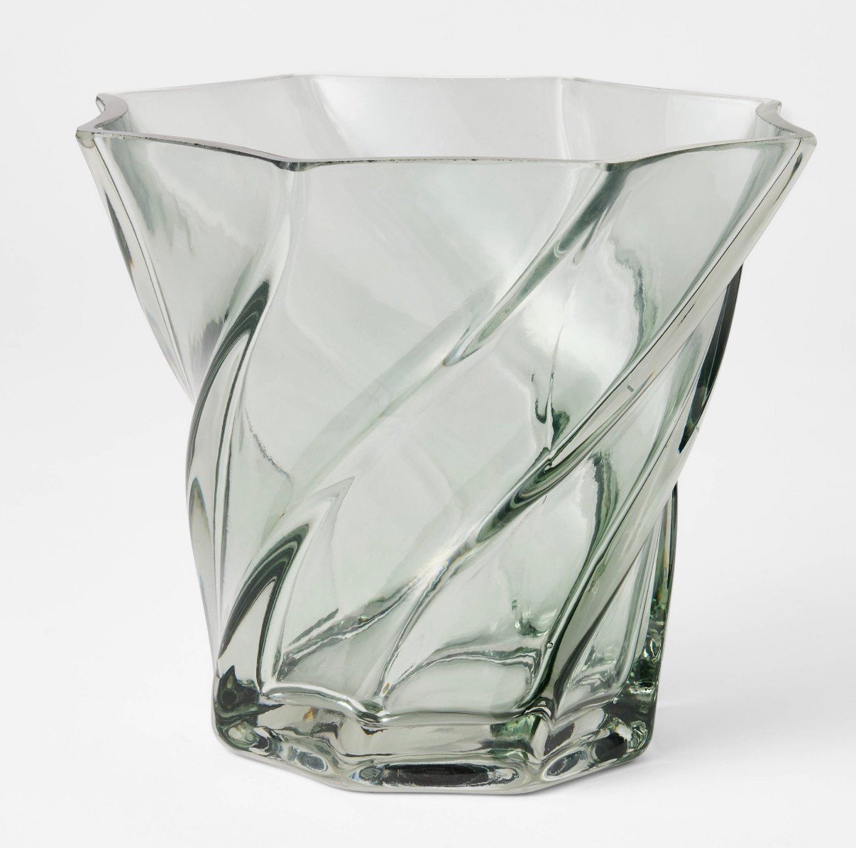 Wide-Rim Swirl Glass Vase from Threshold designed with Studio McGee