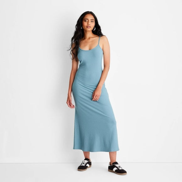 A New Day™ Blue Women's Cami Midi Bodycon Dress