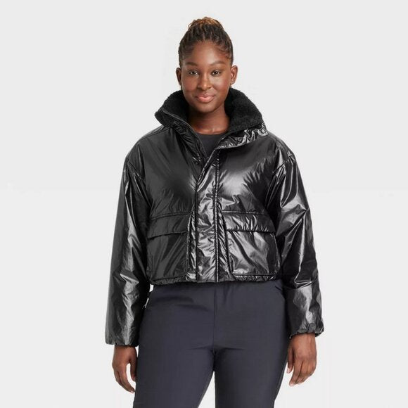 Women's Midweight Puffer Jacket - All In Motion Black S