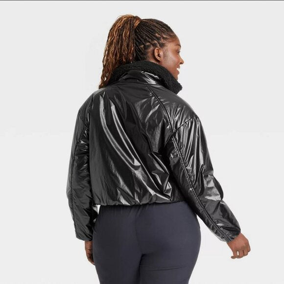 Women's Midweight Puffer Jacket - All In Motion Black S