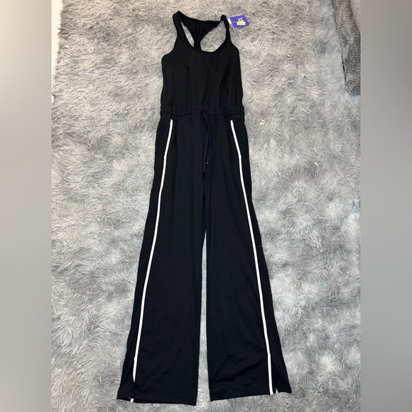 JoyLab Women’s Piped Tank Active Jumpsuit - Black Size Medium NWT