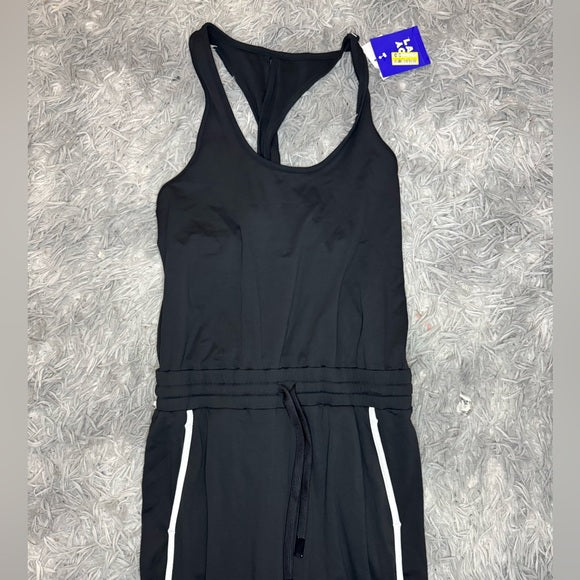 JoyLab Women’s Piped Tank Active Jumpsuit - Black Size Medium NWT