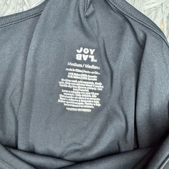JoyLab Women’s Piped Tank Active Jumpsuit - Black Size Medium NWT