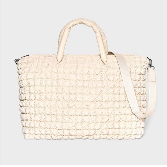 Athleisure Soft Puff Weekender Bag - A New Day Off-White