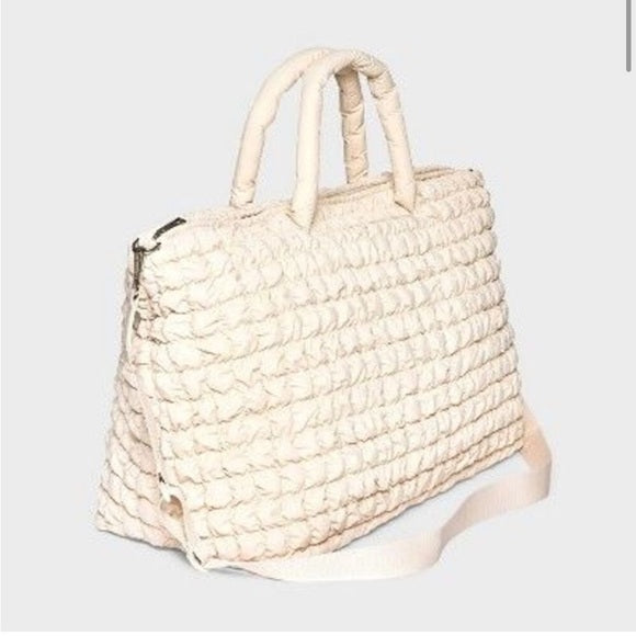 Athleisure Soft Puff Weekender Bag - A New Day Off-White