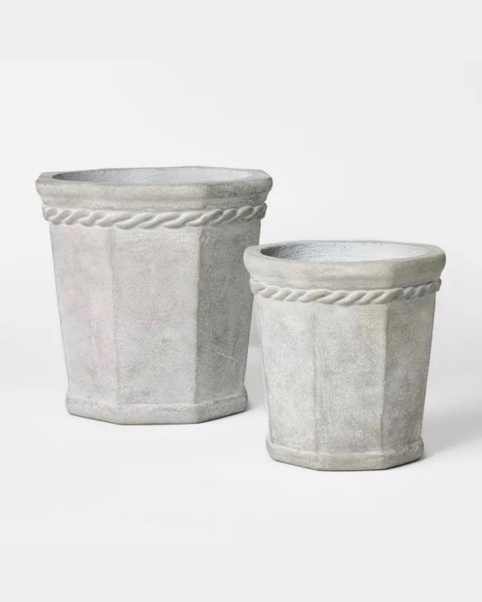 Octagon Concrete Planter Small Gray - Threshold™ designed with Studio McGee