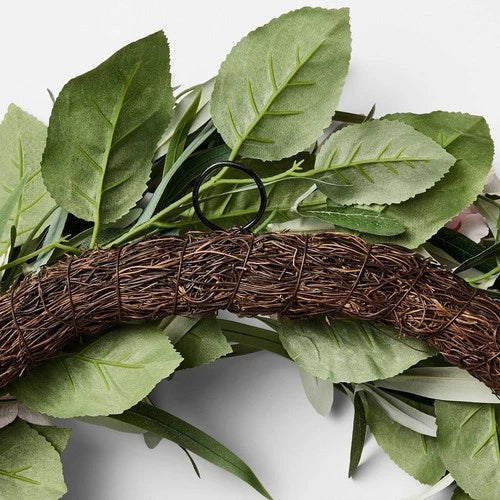 Floral Wreath with Ribbon Purple - Threshold designed with Studio McGee