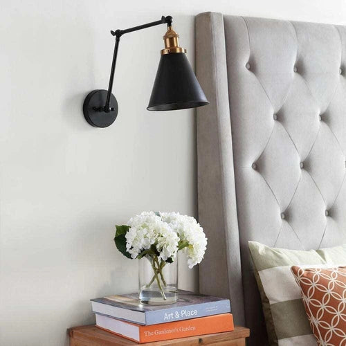 JONATHAN Y Rover 7 in. Adjustable Classic Glam Arm Metal LED Wall Sconce (2 PK)