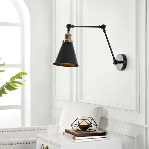 JONATHAN Y Rover 7 in. Adjustable Classic Glam Arm Metal LED Wall Sconce (2 PK)