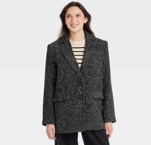 Women's Oversized Blazer - Universal Thread Black Size S