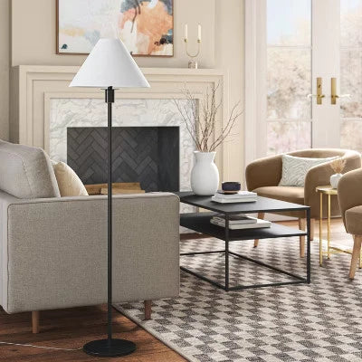 60"x15" Stick Floor Lamp with Tapered Shade Black - Threshold