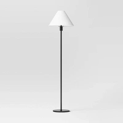 60"x15" Stick Floor Lamp with Tapered Shade Black - Threshold