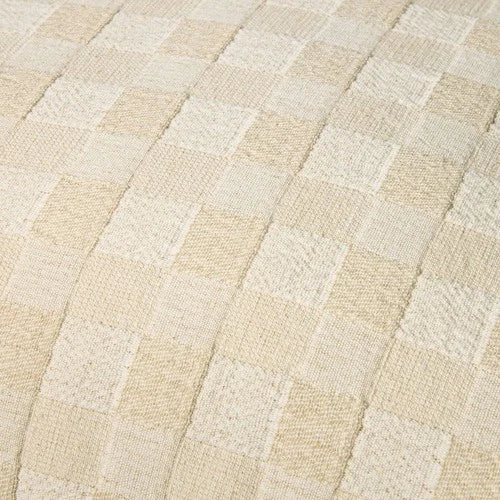 26"x26" Checkerboard Textured Euro Pillow Beige - Hearth & Hand with Magnolia: