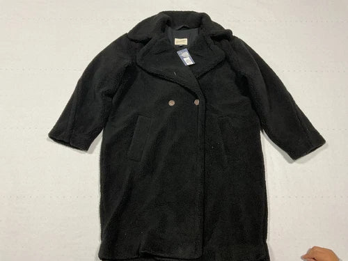 Universal Thread Women's Faux Shearling Coat - Black