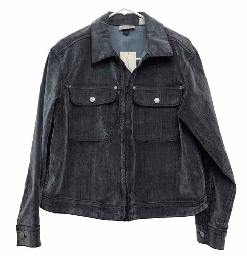 Women's Holiday Flocked Denim Jacket - Universal Thread Gray M