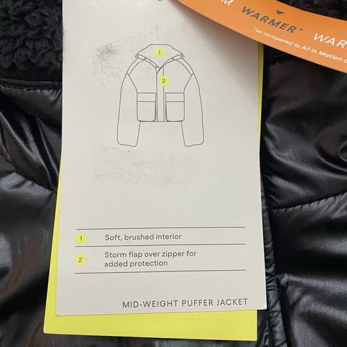 Women's Midweight Puffer Jacket - All In Motion - Size L NEW