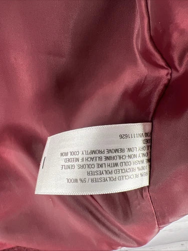 Women's Double Breasted Cocoon Overcoat - Universal Thread Maroon M